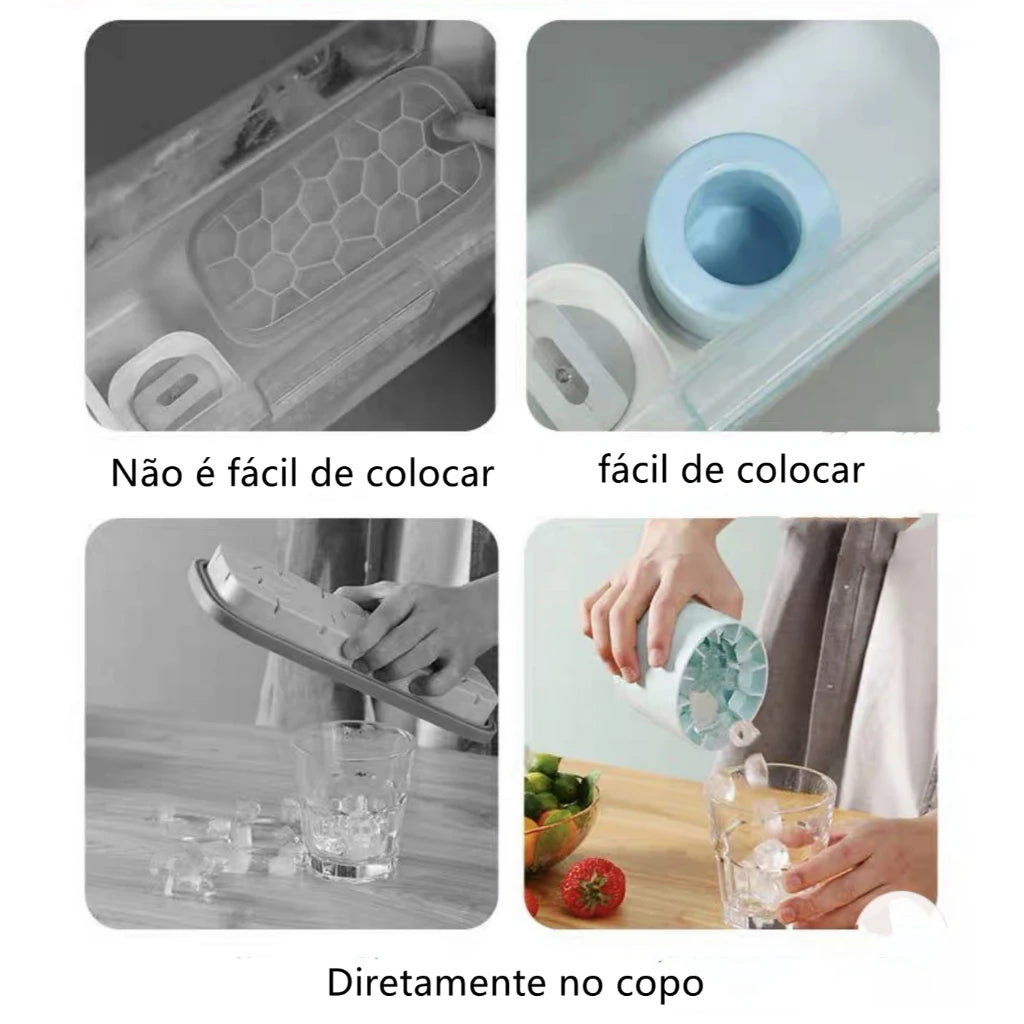 Forma de Silicone para Cubos de Gelo