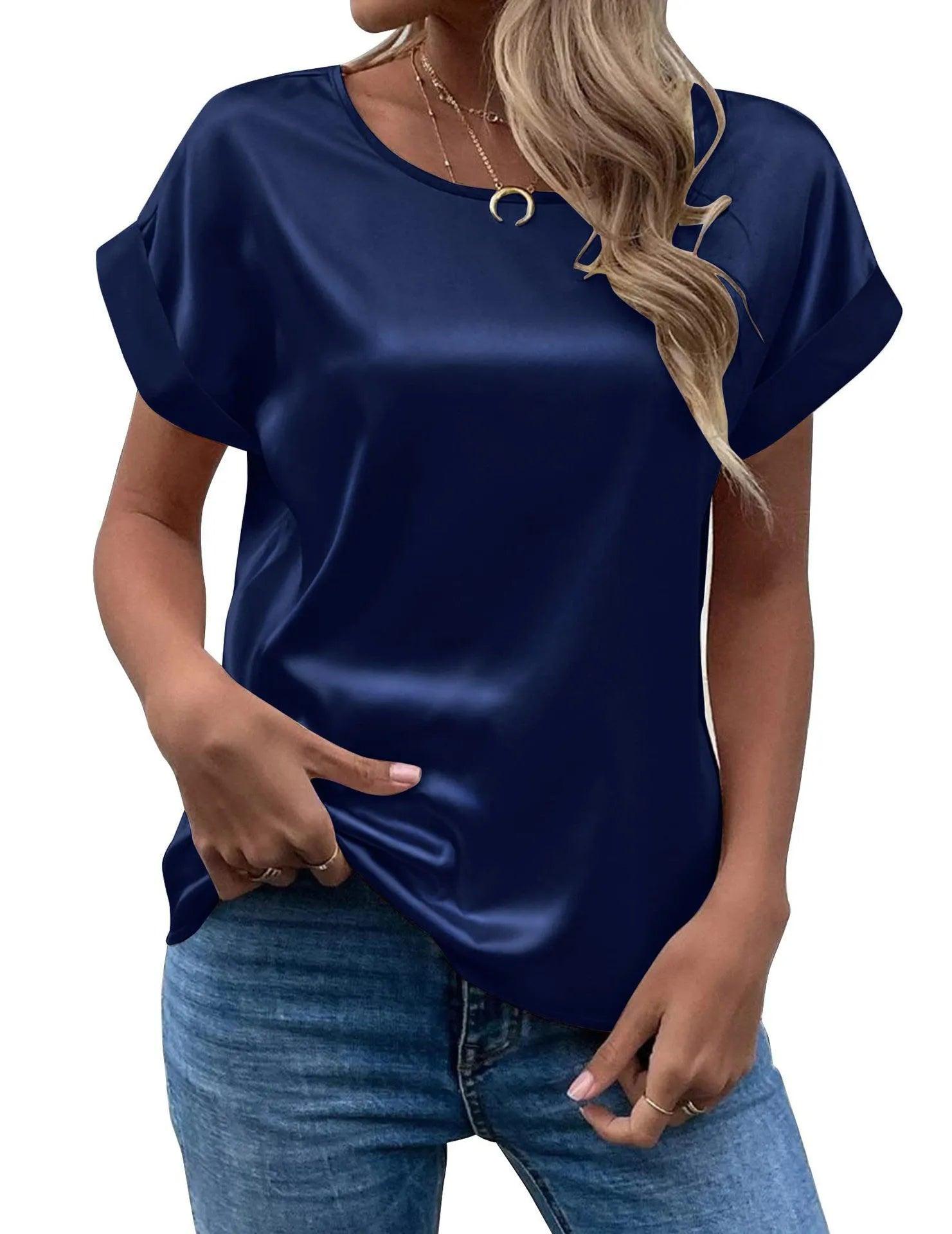 Blusa Feminina de Cetim Solta – Elegância e Conforto para o Verão - Link Lucrativo