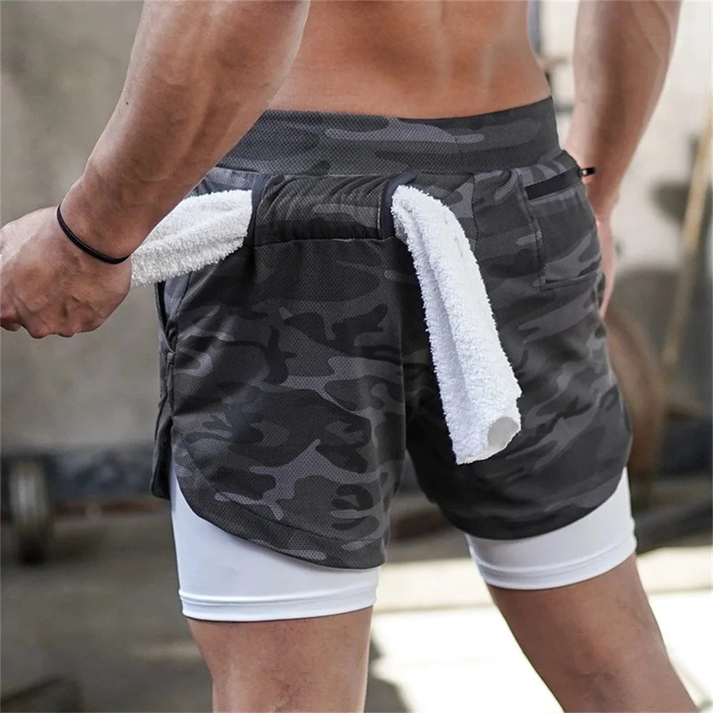 Shorts Masculino ShortFit – Estilo Camuflado e Desempenho para seu Treino